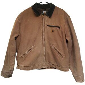 Vintage Carhartt J97 BRN Detroit Style Blanket Lined Size XL Jacket